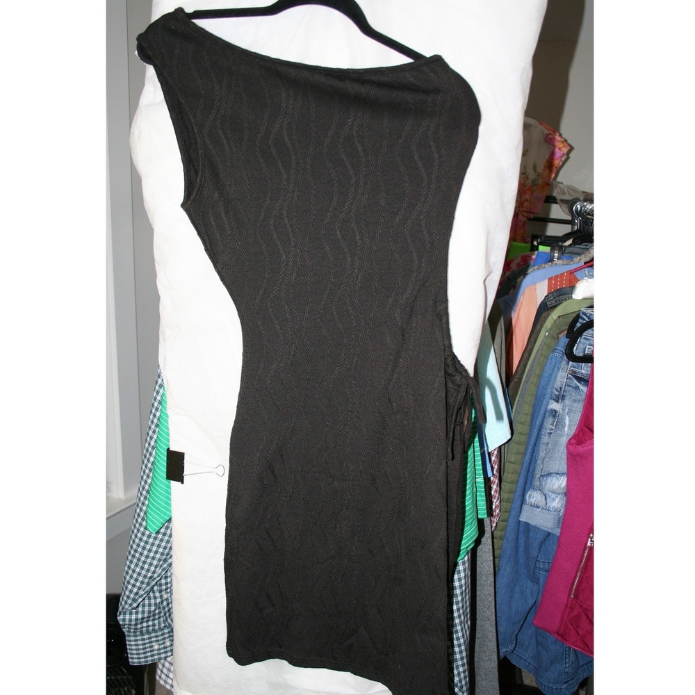 Hidden Brand Black Textured One Shoulder Bodycon Mini Dress Medium Sleeveless